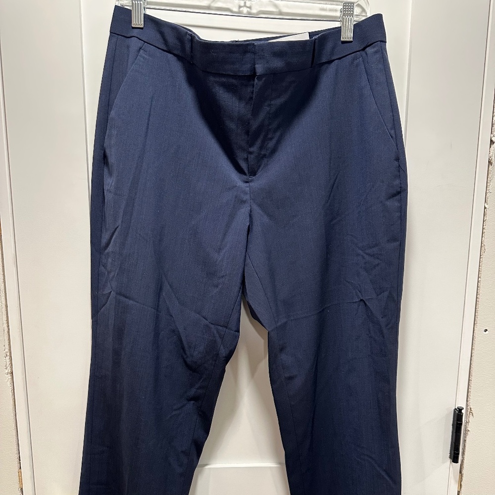 200012 Womens Dress Pant Banana Republic Avery Ankle Pant Blue 12 Like New